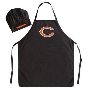 NFL Chicago Bears Apron‎ and Chef Hat Set - One Size Fits Most Adults Cookout